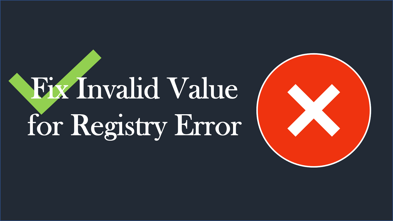 How to : Fix Invalid Value for Registry Error for Photos