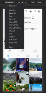 Update to Mobile view - Desktop - Instagram